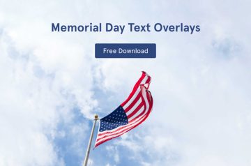 America's National Flag On A Sky Background With Memorial Day Text Overlays Text