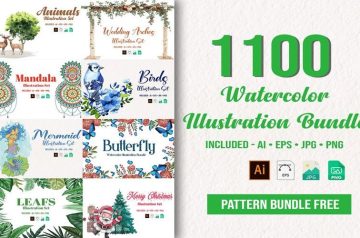 1100+ Watercolor Illustrations