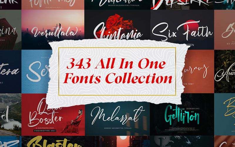 343 All In One Fonts Collection