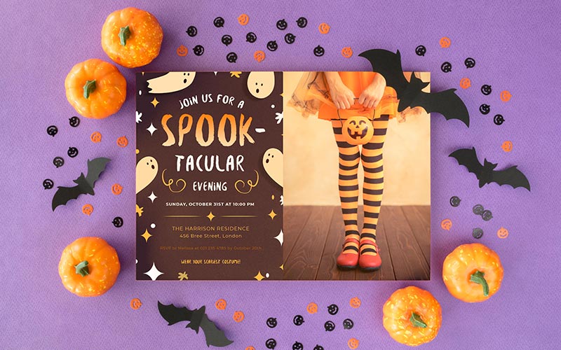 Spooktacular Halloween Cards Mockup