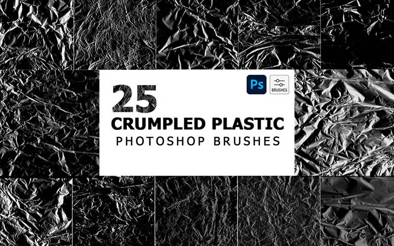 Crumpled plastic brushes