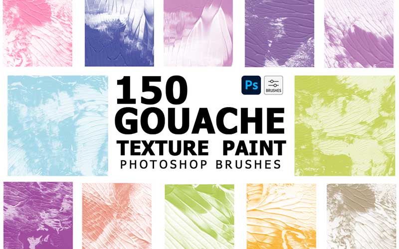 Gouache Texture Paint Brushes