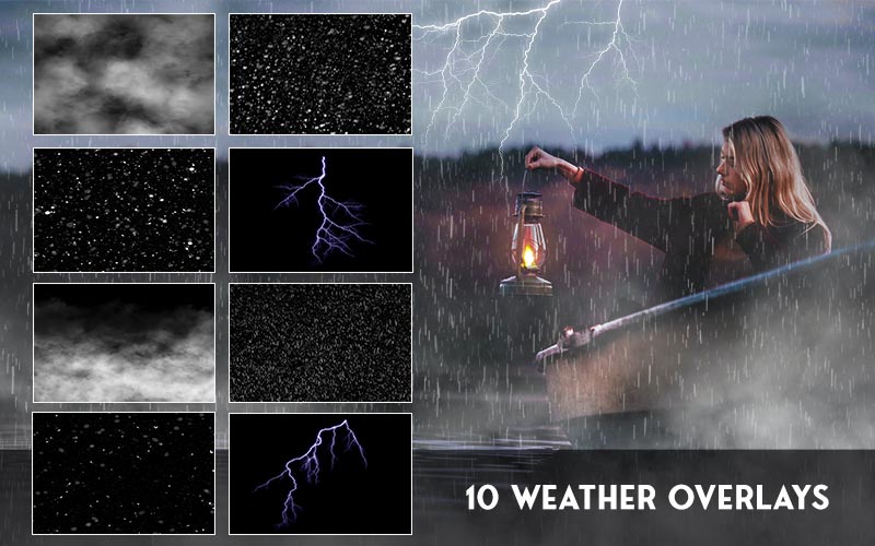 A photo where free weather photo effects overlays have been used