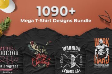 1090+ Mega T-Shirt Designs Bundle