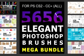 5656 Elegant Photoshop Brushes Mega Bundle Feature Image