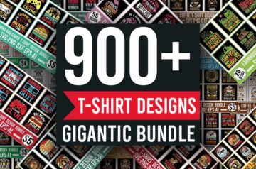900+ T-shirt Design Gigantic Bundle