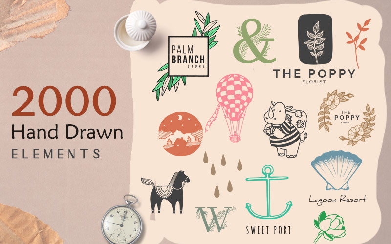 2000+ Hand Drawn Elements Feature Image