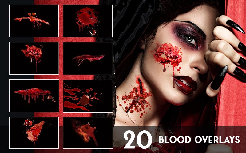 Blood Overlays for Halloween 