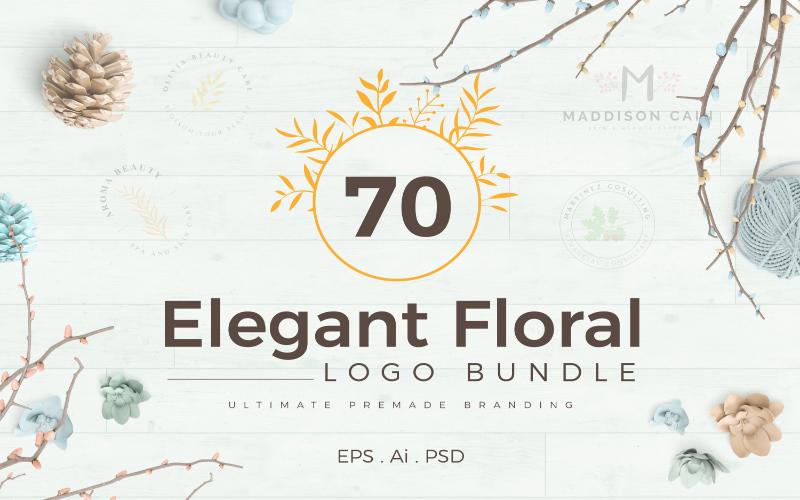 70 Elegant Floral Logo Bundle
