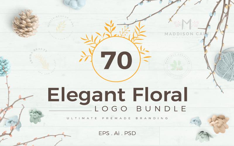70 Elegant Floral Logo Bundle