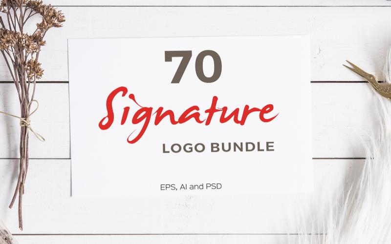 70 Signature premade Logo Bundle