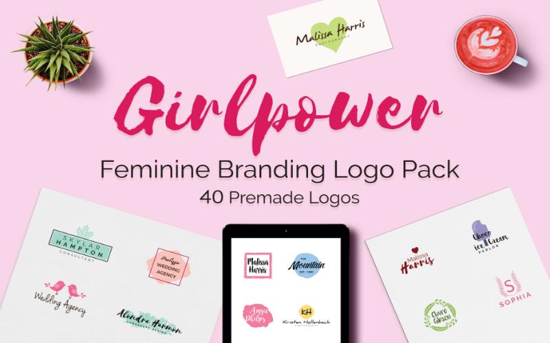 GIRLPOWER Feminine Branding Logo Set