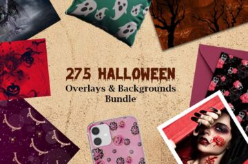 275+ Halloween Backgrounds & Overlays Bundle Feature Image