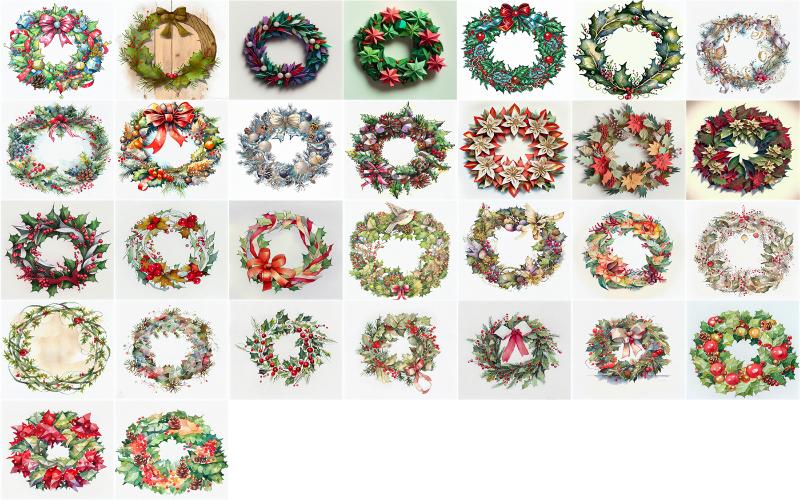 christmas wreaths graphics
