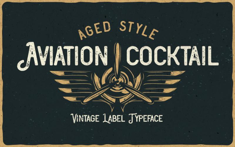 Aviation Cocktail Font
