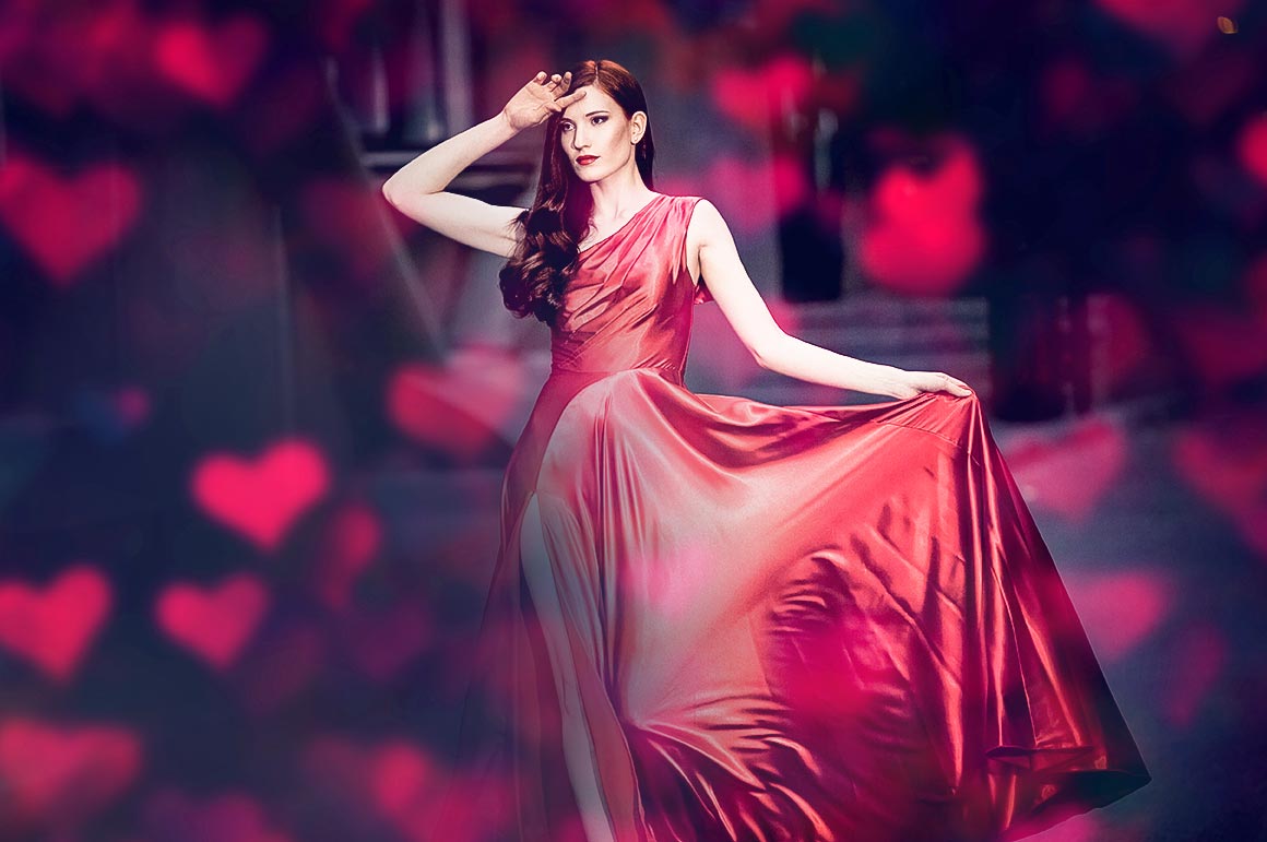 beautiful women in gown