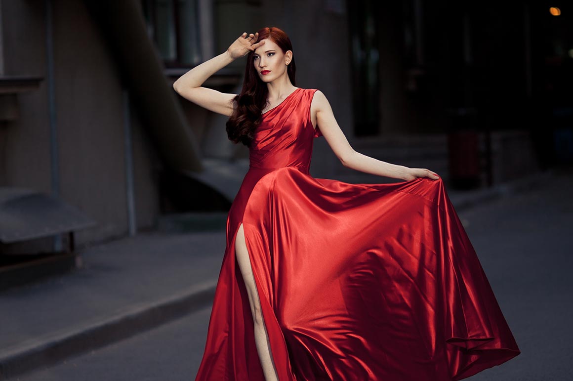 women in gown