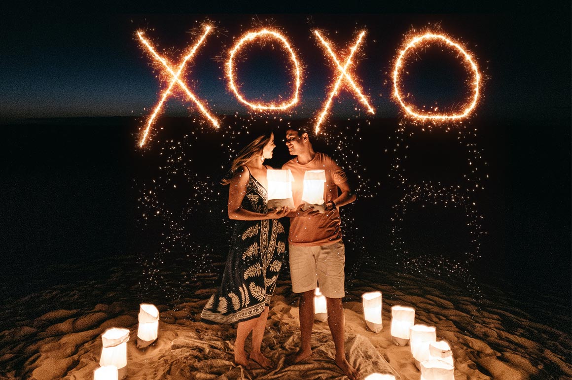 couple on beach