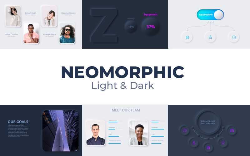 neomorphic illustration. neomorphic templates