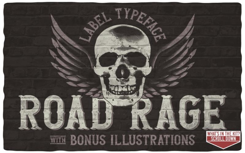 Road Rage Font, vintage font ttf