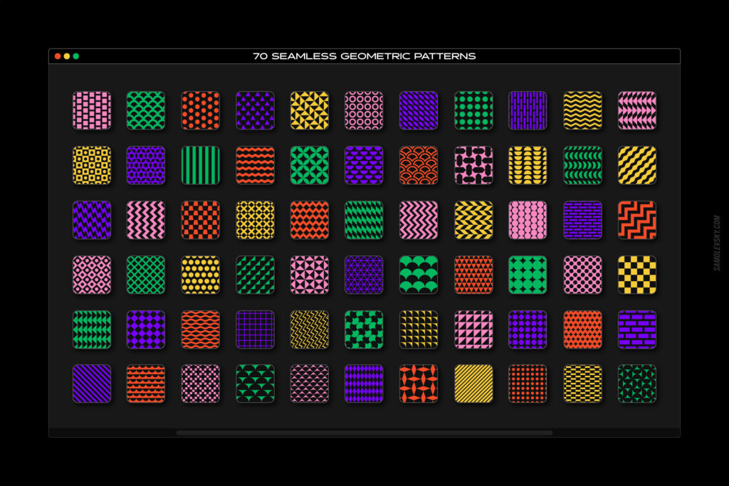 collage of the vibrant patterns
