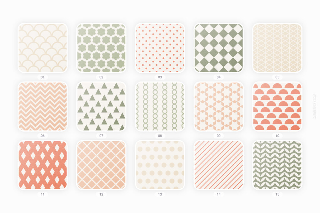 retro patterns previews collage 2
