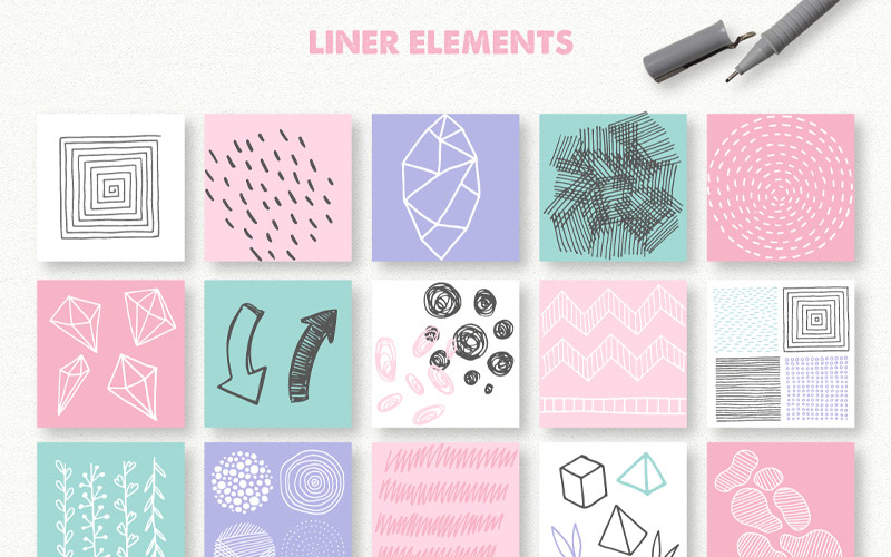 liner elements collage liner elements collage