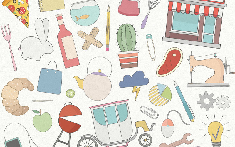 home essentials illustreations home essentials illustreations