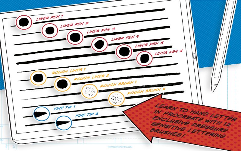 Cartoon Lettering Brushes