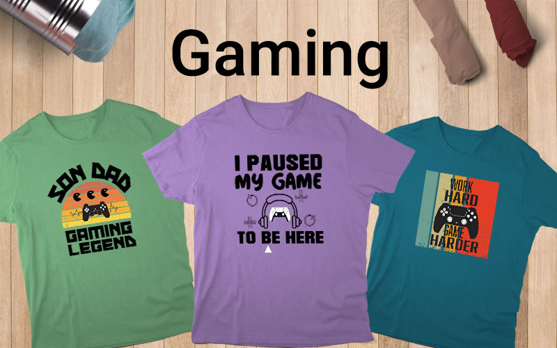 gaming design tshirts