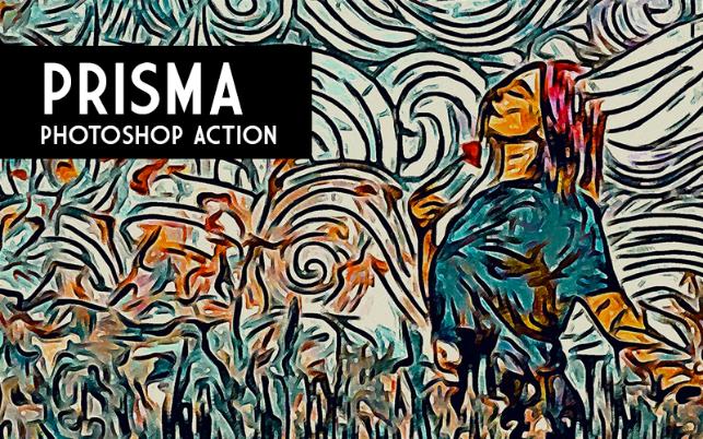 prisma effect photoshop, prisma photo to illustration action for photoshop