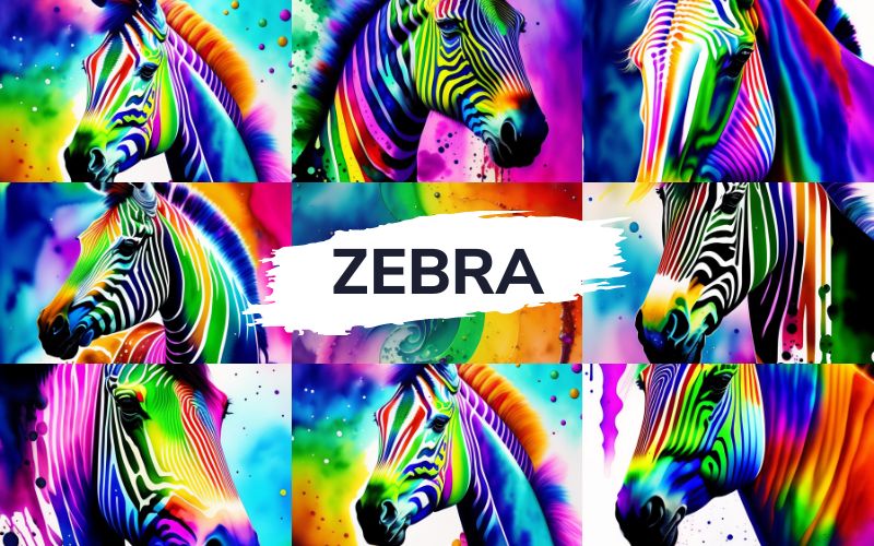 watercolor Animal-Illustrations-Zebra