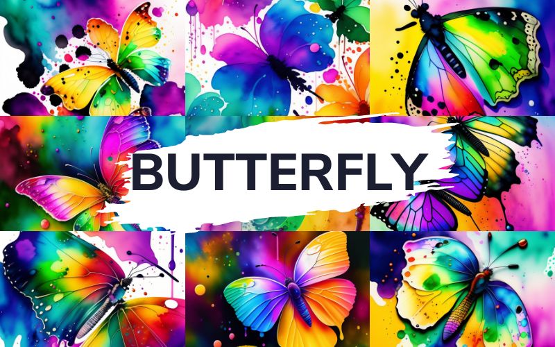 watercolor Insects-Illustrations-Butterfly