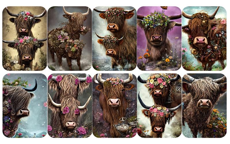 fantasy highland cow images
