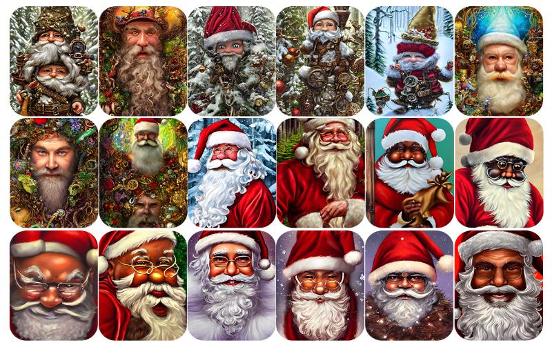 mixed spectacular images - fantasy santa