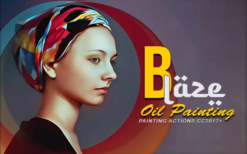 Blaze oil painting - painting action Blaze oil painting - painting action
