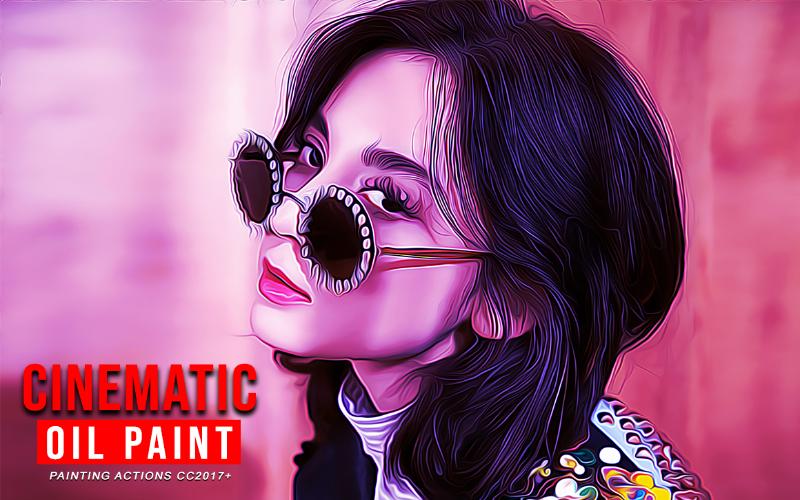 Cinematic oil paint - painting action Cinematic oil paint - painting action