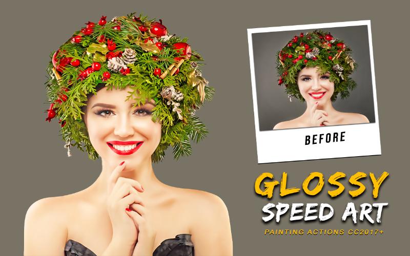 glossy speed art - painting action glossy speed art - painting action