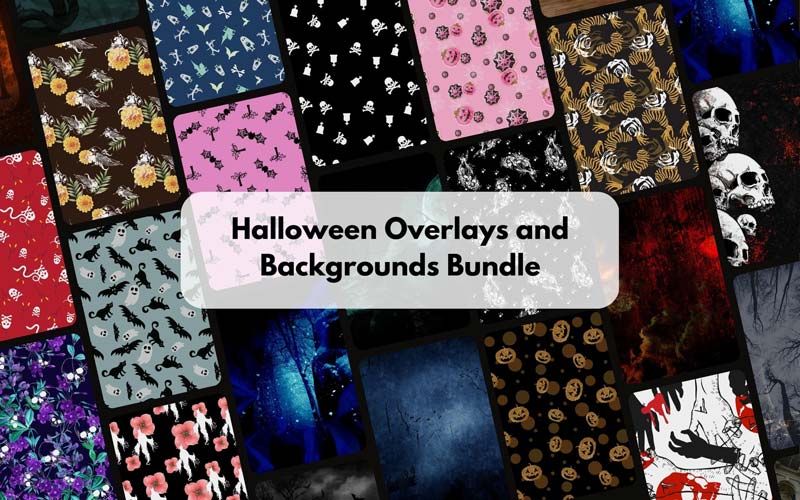 Halloween Overlays and Backgrounds Bundle preview image