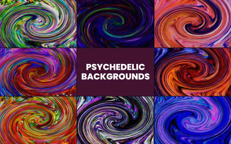 Psychedelic Backgrounds: preview image psychedelic-backgrounds - photoshop pack