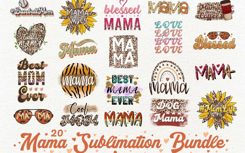Mama T-Shirt Designs Bundle