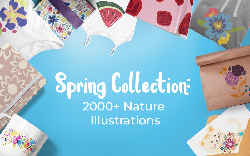 Spring Collection: 2000+ Nature Illustrations