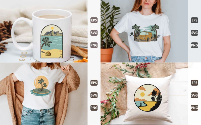 Retro Summer Outdoor Designs collage