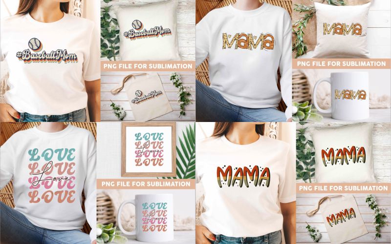 Mama T-Shirt Designs collage