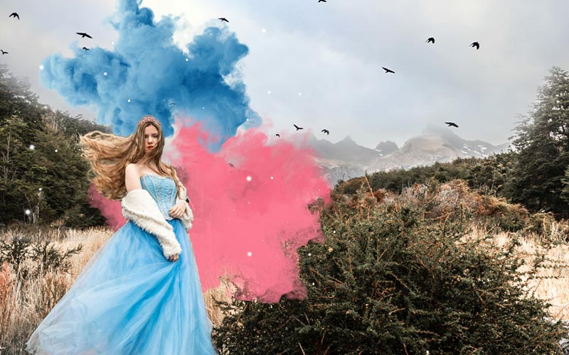 Preview of one of the clouds overlay applied to an image