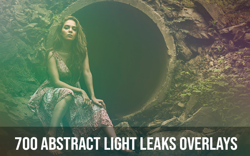 700 Abstract Light Leaks Photo Overlays