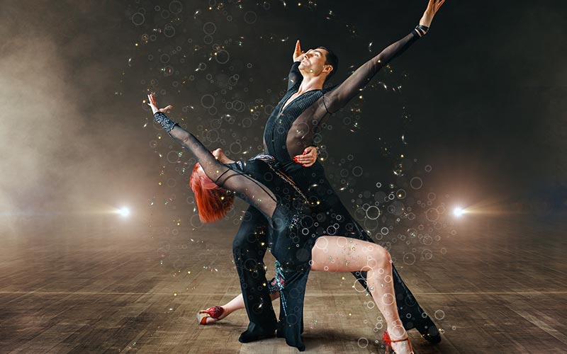 Transparent-Overlays-applied to an image of Dancers Transparent overlays applied to a dancing couple's image