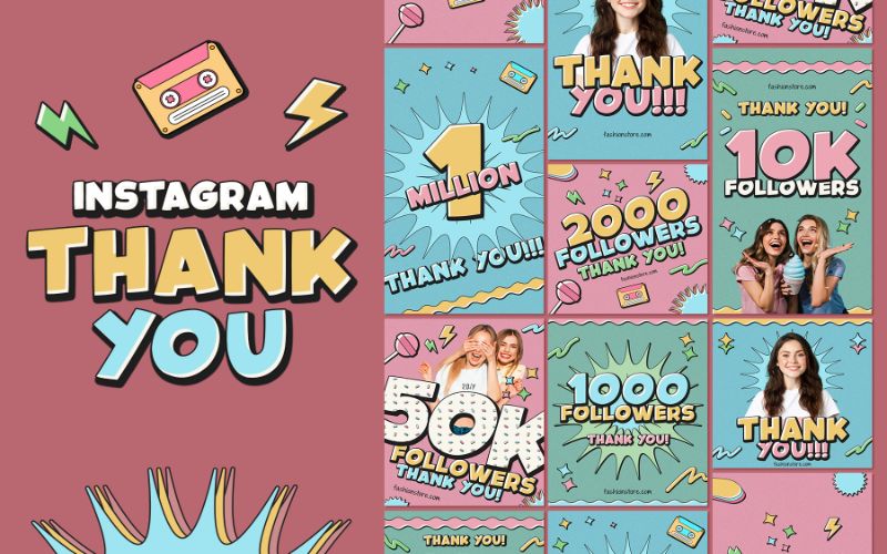 Instagram photoshop templates