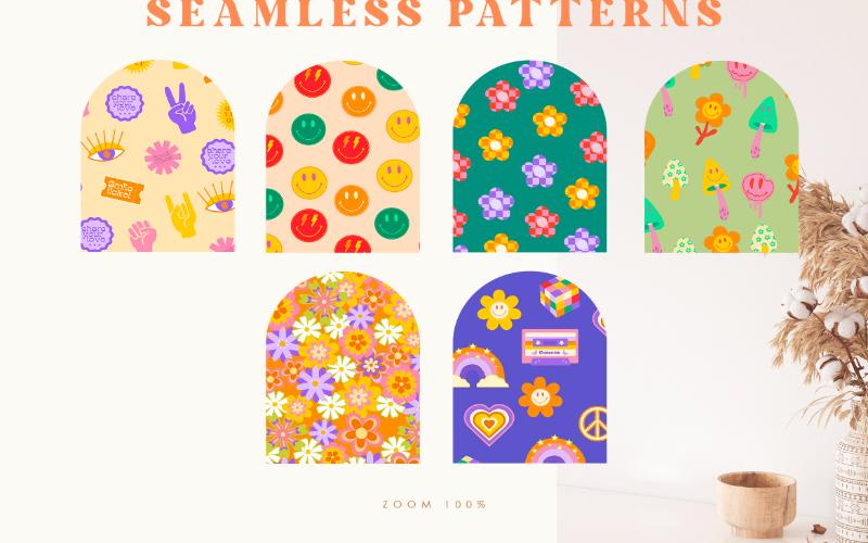 vibe-graphic-design-illustration - retro seamless patterns