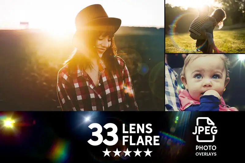 Sun Lens Flare Photo Overlays